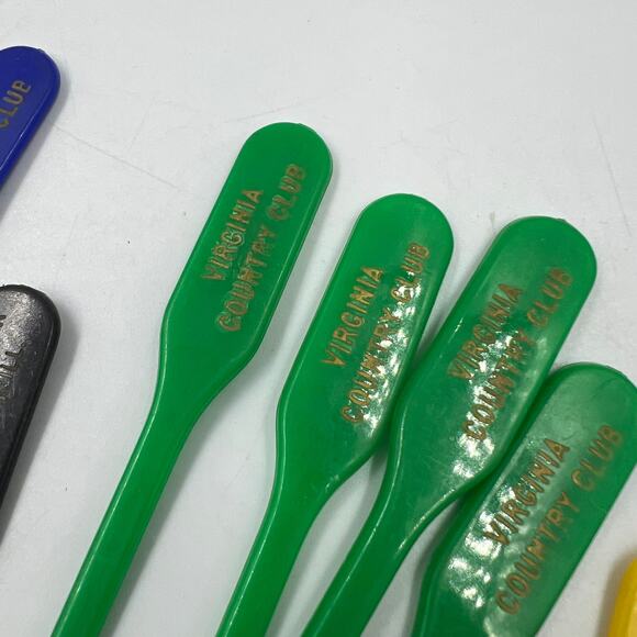 Large Vintage Lot Cocktail Stirrer Sticks Virginia Country Club Conrad Hilton - Picture 8 of 10